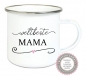 Preview: Blumentopf Tasse Emailletasse Weltbeste Mama Muttertag, Vatertag Dankeschön, Abschied, Jubiläum, Geschenk, Becher von Lüttentüddel